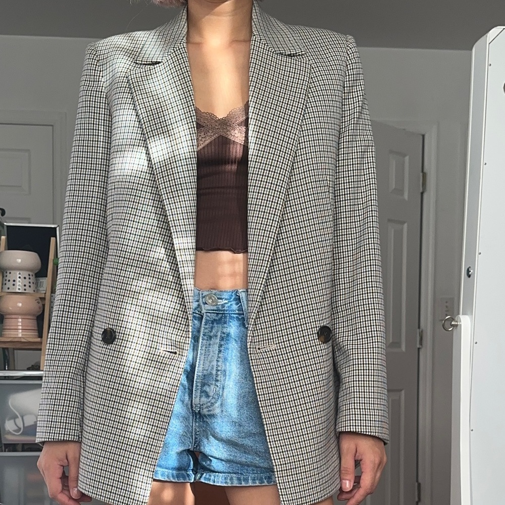 Mango check blazer